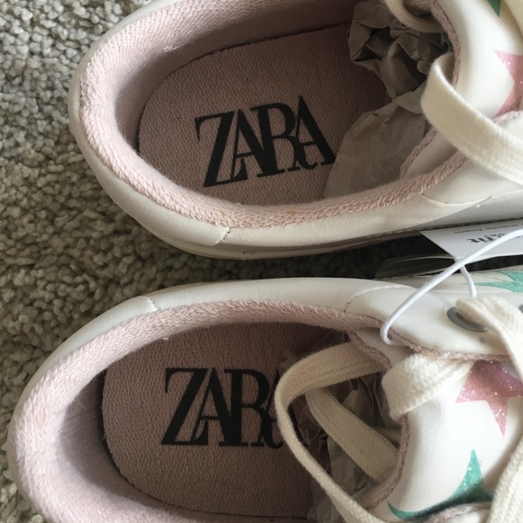 Zara white sneakers with stars - Picture 3 of 5